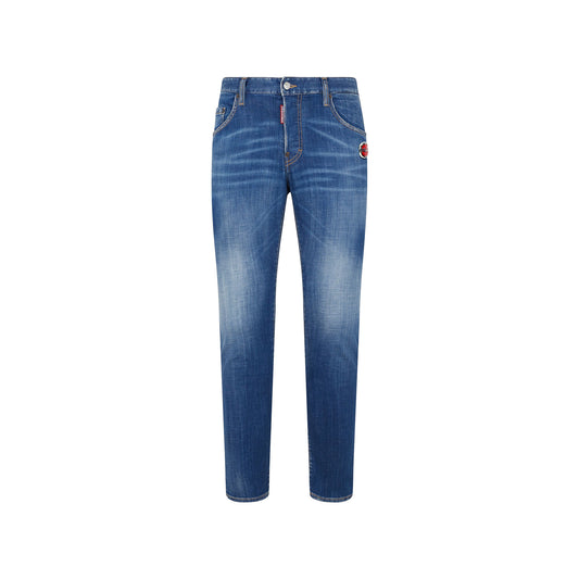 MEDIUM CLEAN WASH SKATER JEANS DSQUARED2