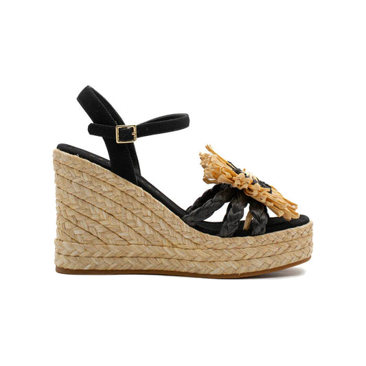 PALOMITAS 31-1701 FANNIE RAFFIA / MICROFIBRABLACK
