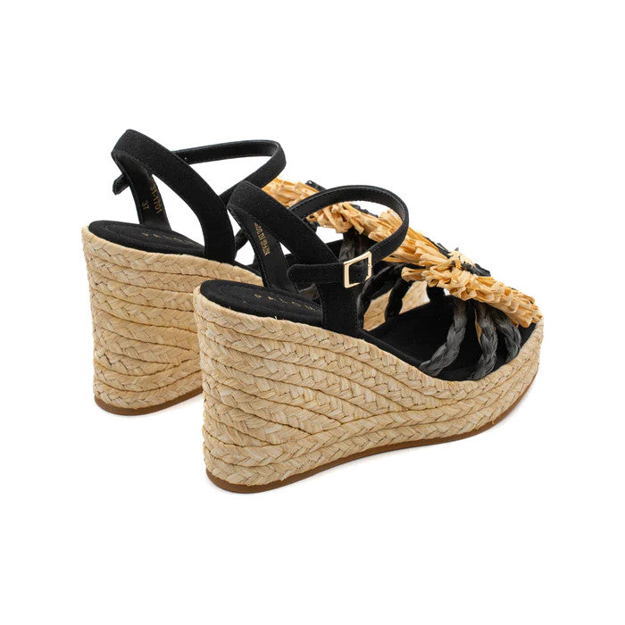 PALOMITAS 31-1701 FANNIE RAFFIA / MICROFIBRABLACK