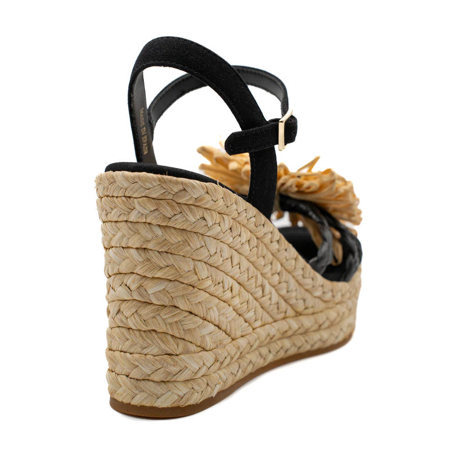 PALOMITAS 31-1701 FANNIE RAFFIA / MICROFIBRABLACK
