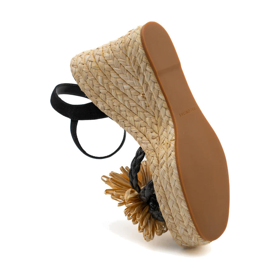 PALOMITAS 31-1701 FANNIE RAFFIA / MICROFIBRABLACK